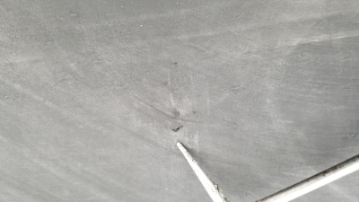 Hole in rubber roof 